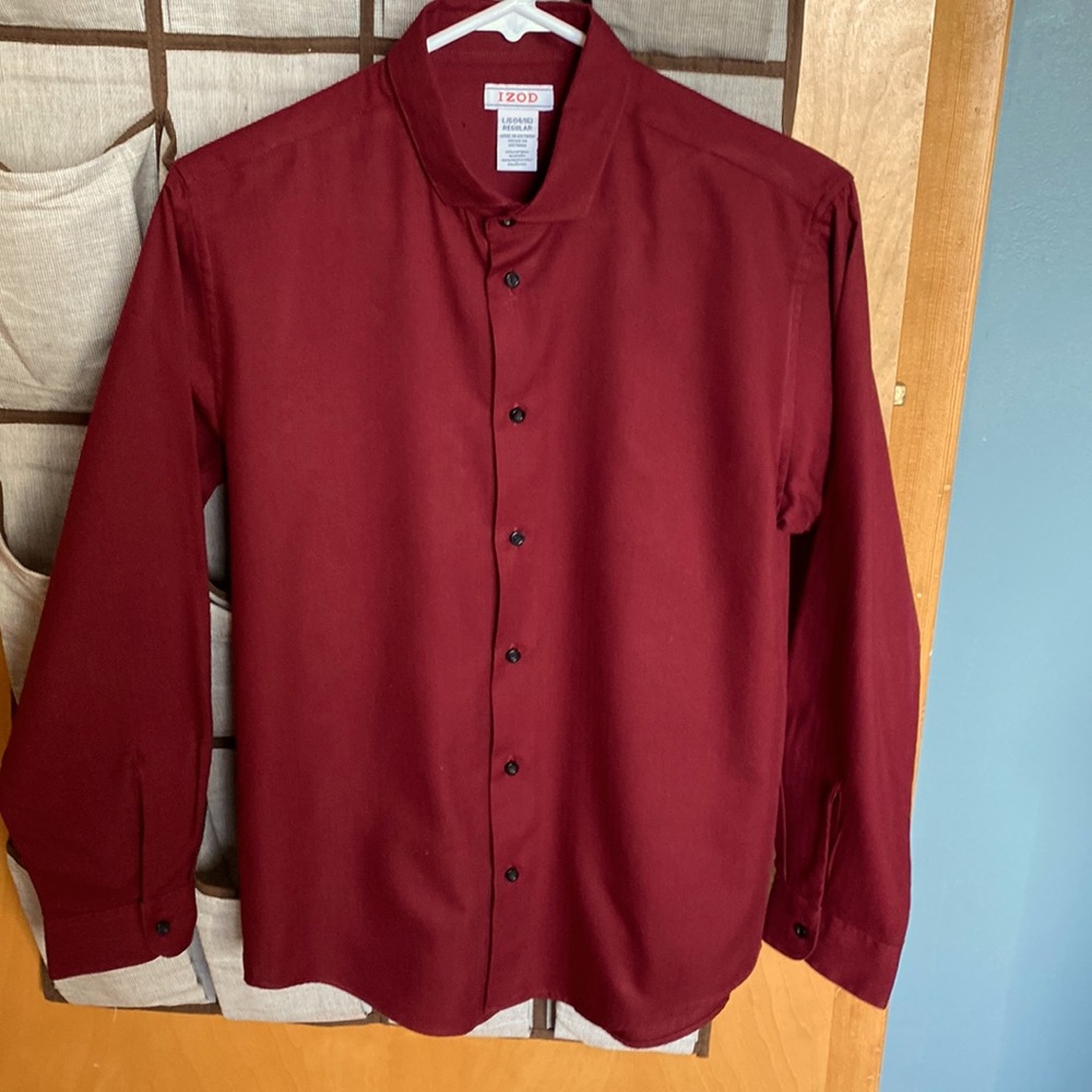 Izod Button Down Dress Shirt Top Size Large (14/16)